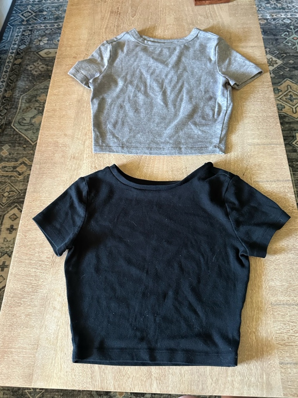 wild fable Short Sleeve Crop Tee Set in Gray and Black